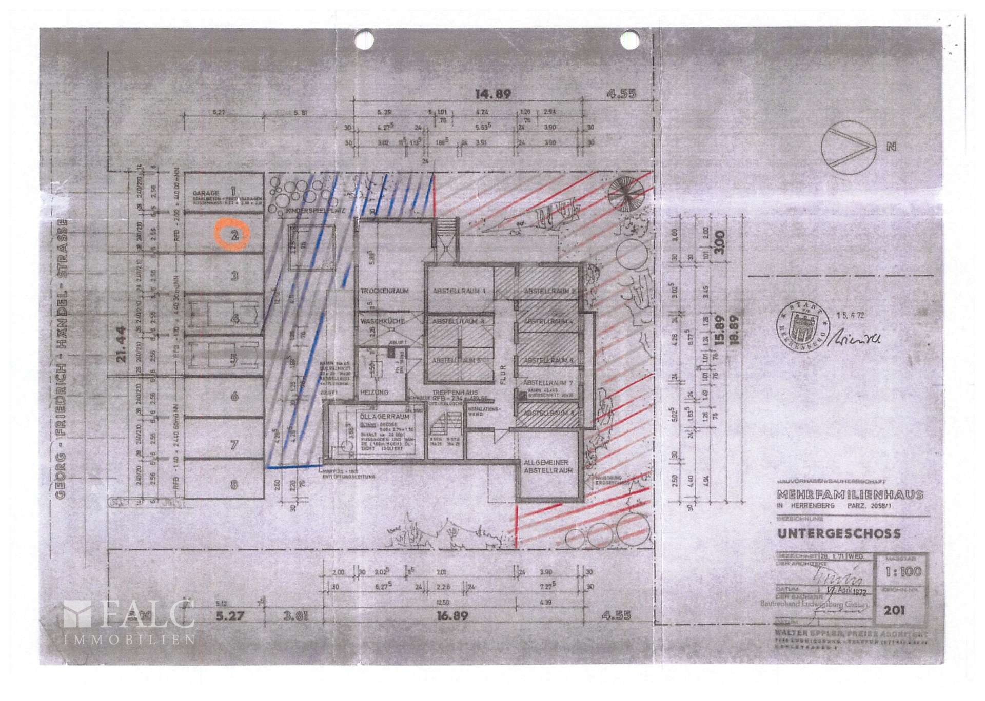 Plan Flächennutzung, Garagen +UG 